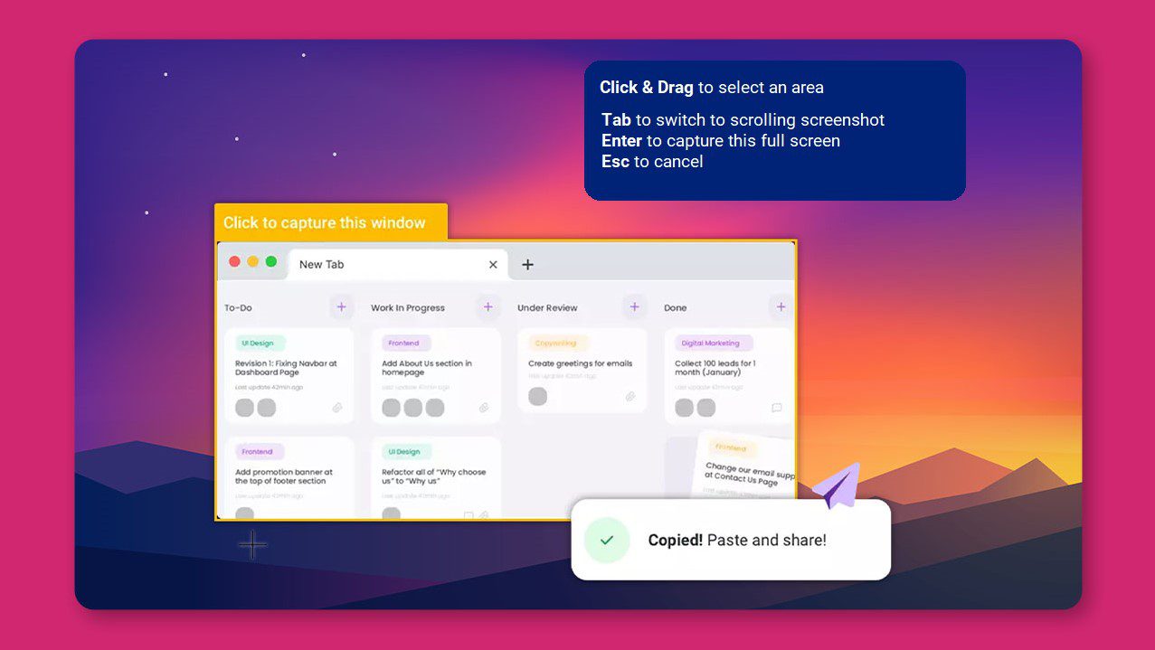 Screenshots tutorial
